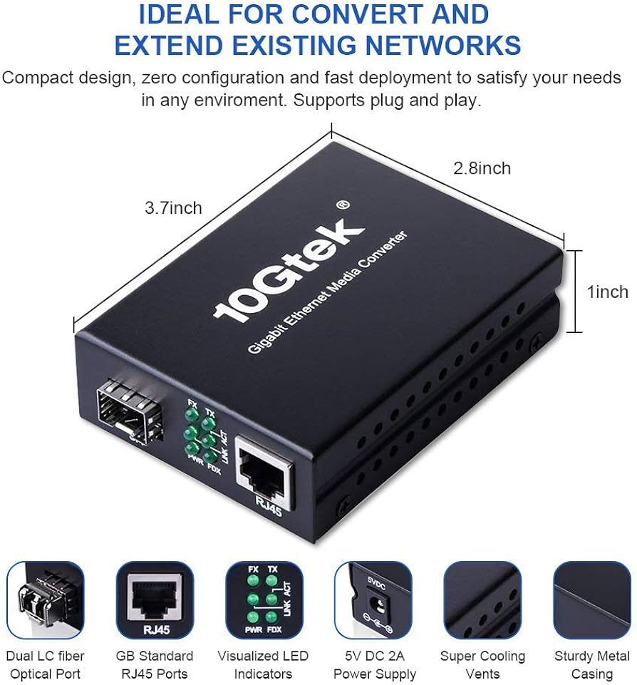 Amazon.co.jp: 10Gtek ギガビット 光メディアコンバーター マルチ Amazon.co.jp: 10Gtek ギガビット 光メディアコンバーター マルチ